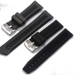 Luxury Men Black Nature Watchband 20mm 22mm Silicone Rubber Watches Band Belt for Tag Strap Carrer for Heuer Buckle Drive Timer H0915