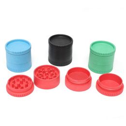 Colourful 55MM Smoking Degradable Herb Tobacco Grind Spice Miller Grinder Crusher Grinding Chopped Hand Muller Preroll Rolling Roller Cigarette Holder DHL Free