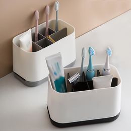 Multifunction Electric Toothbrush Draining Rack Toothpaste Holder Toilet Bathroom Shelf razor makeup Cleaning Brush Storage Box 210322