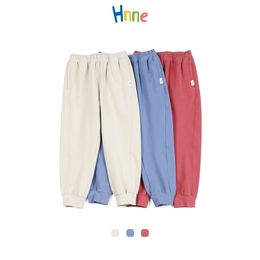 Hnne Autumn Winter 300g Shu Velveteen Fabric Sweatpants Children Comfortable Jogger Pants Unisex Boys Girls Kids Trousers 211103