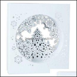 Greeting Event Festive Party Supplies Home & Gardengreeting Cards Christmas 3D Up Holy Snowflake Handmade Custom Gifts Souvenirs Postcards D