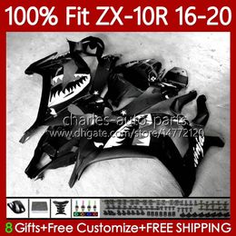 Injection Fairings For KAWASAKI NINJA ZX-10R ZX 10 R 1000 CC ZX1000 C 16-20 105No.30 ZX 10R 1000CC 2016 2017 2018 2019 2020 ZX-1000 ZX10R 16 17 18 19 20 OEM Body Metallic Black