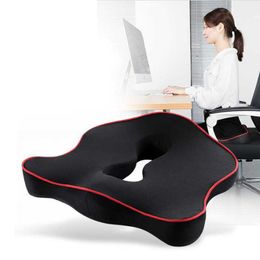 Memory Foam Seat Cushion Caudal Vertebra Protect Orthopaedic Chair Pillow Coccyx Cushion Pad Car Seat Prevent Hemorrhoid Treat 210716