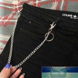 New Street Double Big ring Chain Rock Punk Trousers Hipster Pant Jean Keychain Ring Clip Keyring beads Accessories