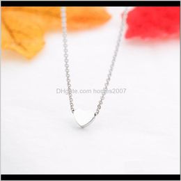 & Pendants Jewelrystainless Steel Tiny Love Heart Pendant Necklaces For Women Long Chain Jewellery Lover Valentines Day Gifts Bijoux Femme Drop