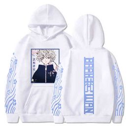 Anime Tokyo Revengers Hoodie Fashion Sweatshirts Print Pullover Hoodies Loose Streetwear Tops H1227