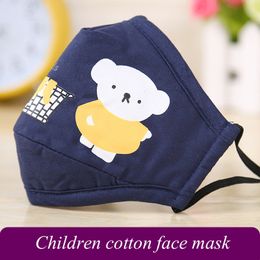 2021 New Designer Face Mask Cotton children masks PM2.5 cartoon sunscreen dustproof breathable anti-fog washable