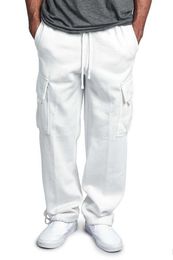 Men Loose Joggers Solid Color Pants Casual Trousers Fashion Sports Pants Plus Size Mens Hip Hop Clothing Y0811