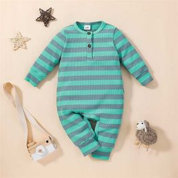 born Baby Boys Girls Romper Pyjamas Infant Clothing Cotton Long Sleeve Print O-Neck Comfy Jumpsuit Toddler Clothes Outfits 220106