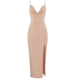 Bandage Women Dress New Summer Sexy Party Club Elegant Bodycon Bandage Dress Spaghetti Strap Ladies Clothes 210323