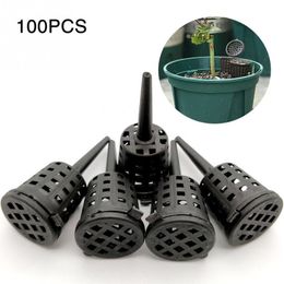 Planters & Pots 100 Pcs/pack Portable With Lid Root Aquarium Nursery Fertilizer Baskets