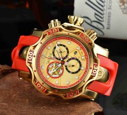 2021 Mens Watch TA Golden Quartz Fashion Casual Watches Mens 14 Colours Full Function Work Rubber Strap Reloj Hombre