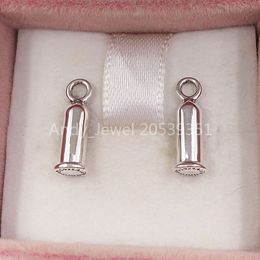 Andy Jewel Silver Earring Barrel For Pave stud Charm Made of 925 Sterling Silver Fit European Pandora Style ALE Jewelry