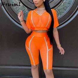 Sets Womens Outfits Women's Sports Pants Crop Top Women Hooded Plus Size Summer Suit High Elastic Sport Clothing 210513