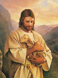 Jesus held the lamb Oil Painting On Canvas Home Decor Handcrafts /HD Print Wall Art Picture Customization is acceptable 21061217