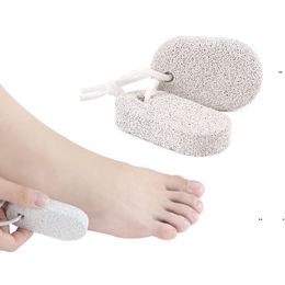 new Double Sided Foots Grinding Stone Cleaning Brush Foot Skin Care Clean Tool Natural Pumice Stones Pedicure Exfoliate Tools EWF7852