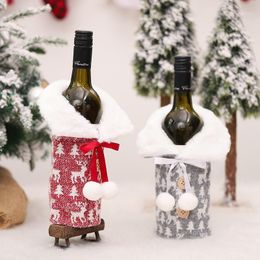 Gift Wrap Christmas Wine Bottle Bag Merry Home Decorations 2021 Year 2022 Gifts