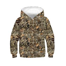 Men's Hoodies & Sweatshirts Jumeast Boys Girls 3D Children Sweatshirt Reed Camouflage Hunting Spring Autumn Coat Long Sleeve Kids Cap Sport