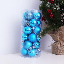 2022 bola de olho de plástico Decoração de festa 24 pcs bola de natal glitter festivo plástico atraente atraente pendurado para shopping