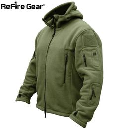 Winter Military Tactical Fleece Jacket Men Warm Polar Army Clothes Multiple Pocket Outerwear Casual Thermal Hoodie Coat Jackets 211025