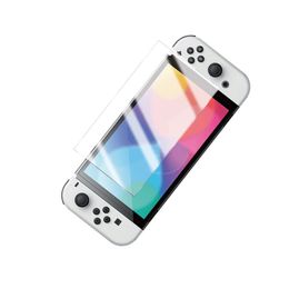 9H Tempered Glass Protective Film Cover Fit for Nintendo Switch OLED HD Version/Eye Protection Purple Light Screen Protector