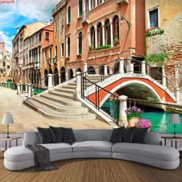 Custom Photo Wallpaper European City Building 3D Landscape Wall Painting Bedroom Living Room Sofa Background Decoration Muralgood quatity