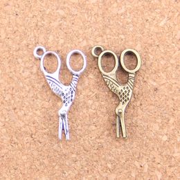 92pcs Antique Silver Bronze Plated sewings scissors Charms Pendant DIY Necklace Bracelet Bangle Findings 28*15mm