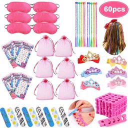 Spa Wedding Party Supplies Girls Birthday Party Gifts Guests Bachelor Spa Favours Crown Hairpin Stickers Christmas Pinata Filler 211216