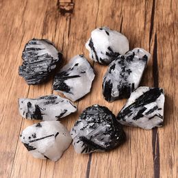 Decorative Objects & Figurines 30-120g Natural Black Tourmaline Irregular Rough Original Mineral Specimen Home Decor Fashion Simple Crafts