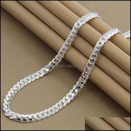 Necklaces & Pendants Jewelryinch Length 5Mm Wide Mens Cuban Link Chain Necklace Stainless Steel Gold Black Colour Male Choker Colar Jewellery G