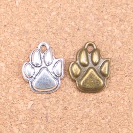 60pcs Antique Silver Bronze Plated bear paw Charms Pendant DIY Necklace Bracelet Bangle Findings 20*16mm