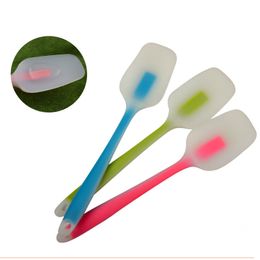 Cream Integrated Bakeware Cake Tool High Temperature Silicone Scraper Translucent Head Spatula Baking tools