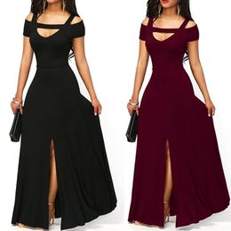 Sexy Women Dress Boho Maxi Club Red Dress Beach Long Dress Party Square Collar Bridesmaids Infinity Robe Longue Femme 210325