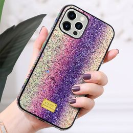 For iPhone 12 Pro Max Diamond Phone Cases 11 X Xs Xr 7/8 Plus Gradient Bling Glitter Back Cover