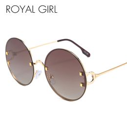 Sunglasses ROYAL GIRL Round Punk Polarised Women Retro Vintage Brand Design Sun Glasses Men Alloy Frame Eyeglasses UV400 Ss934
