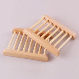 Wooden Soap Dish Holder Shelf Bathroom Soaps Box Tray Plate Container Accessories 11.5*9cm KKB7219