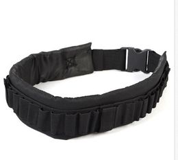 Tactical Sling Ammo Holder Belt 27 Holes Rounds 2-Strap Elastic Cartridge Designed for Rifle Bullets Hunting Shotgun Shell Bandolier