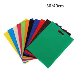 30x40cm 100pcs Multi-Colors Non-woven Packaging Bags Cloths Packing Gift and Craft Bag Reusable Eco-Friendly for Wine