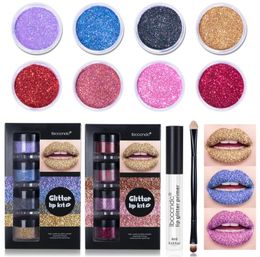 Stay Golden Cosmetics Glitter Lip Kit Gloss Lipstick Metallic Glitter Lipstick Long Lasting Cruelty Free Long Lasting Waterproof 4 Colour Glitter Powder For Lips Art