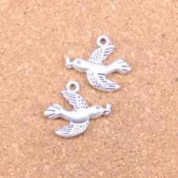 60pcs Antique Silver Bronze Plated swallow Charms Pendant DIY Necklace Bracelet Bangle Findings 21*19mm