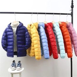 VIDMID Children 2-14 years old down cotton padded clothes for boys girls kids fleece hooded coats P5076 211027