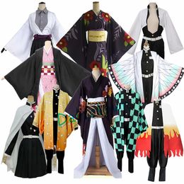 Anime Demone Slayer Tamayo Yushirou Cosplay Uomini Donne Kimono Uniforme Kimetsu No Yaiba Nezuko Zenitsu Tanjirou Costume Cosplay Y0903