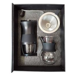 Manual Coffee Grinder, Hand coffee grinder mill with Ceramic Burrs, Stainless Steel Handle, Suitable for Camping and Home Use 210609