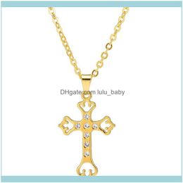 & Pendants Jewelryfooderwerk Fashion Christian Cross Pendant Necklaces For Men And Women Wedding Jewelry Drop Delivery 2021 Dlwsu
