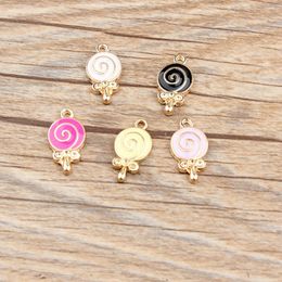 Candy Lollipop Enamel Charms Alloy Pendant fit for bracelet DIY Fashion Jewelry Accessories