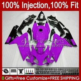 Purple blk Body Injection For Aprilia RS-125 RSV RS 125 RR 125RR 2006 2007 2008 2009 2010 2011 34No.101 RSV-125 RSV125 R 06-11 RSV125RR RS4 RS125 06 07 08 09 10 11 Fairing