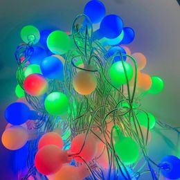 Strings 8M 100L Ball LED String Light Christmas Garland For Holiday Party Wedding Home Outdoor Waterproof Decor