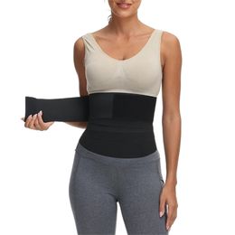 Waist Trainer for Women Tummy Wrap Trimmer Belt Slimming Body Shaper Plus Size Invisible Support 220307