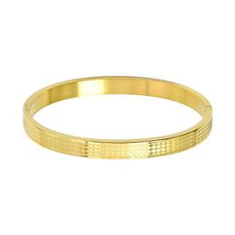 Bangle Stainless Steel Bracelets Fashion Gold Colour Christmas Gift Female Luxury Designer Cuffs For Couples Costum