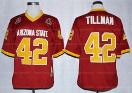 Vintage Pat Tillman 42 College Football Jersey 1997 Rose Bowl Sun Devis ASU Mens Stitched Maroon Top Quality Shirts Jerseys